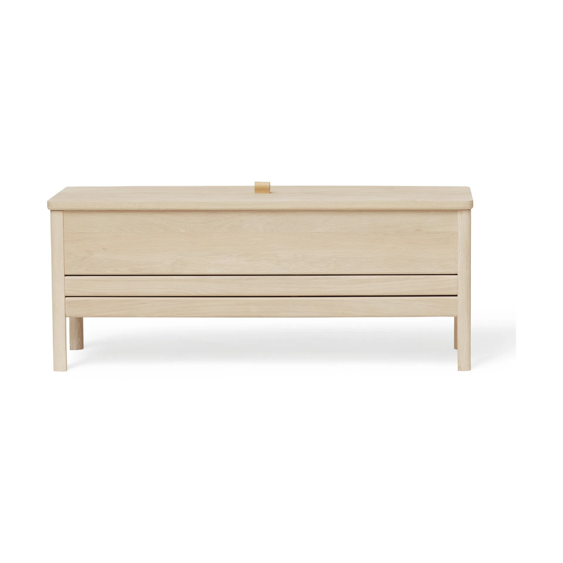 Banco con almacenamiento A Line 111 cm, Roble blanco Form & Refine
