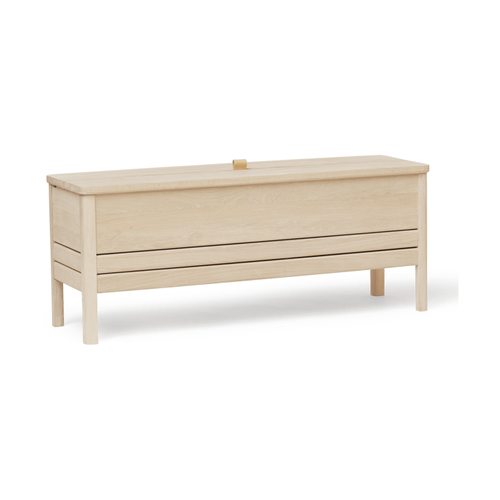 Banco con almacenamiento A Line 111 cm, Roble blanco Form & Refine