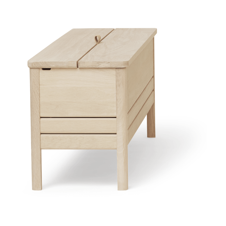 Banco con almacenamiento A Line 111 cm, Roble blanco Form & Refine