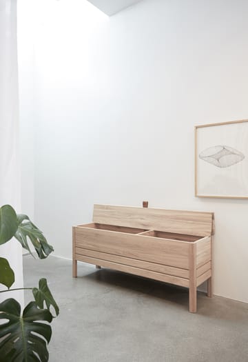Banco con almacenamiento A Line 111 cm - Roble blanco - Form & Refine