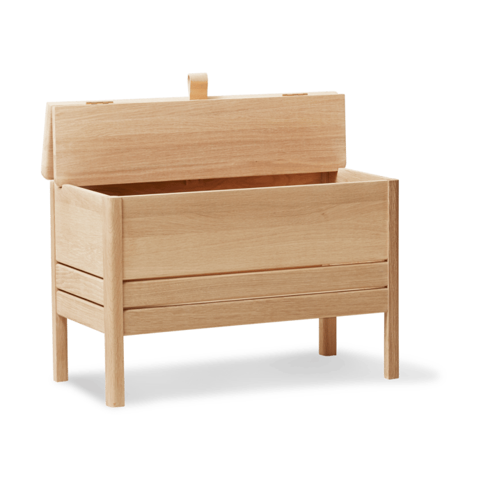 Banco con almacenamiento A Line 68 cm, Roble aceitado blanco Form & Refine