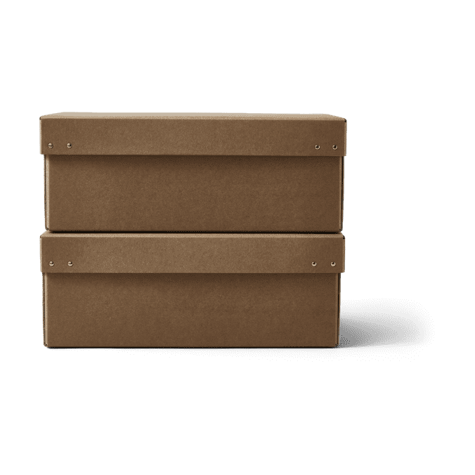 Caja de almacenamiento Ordinary, 2-pack - Brown - Form & Refine