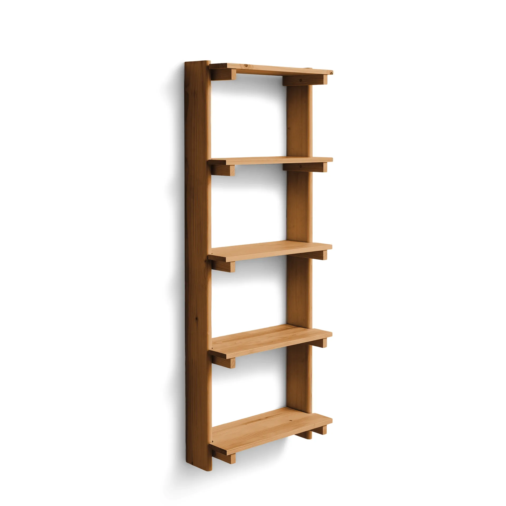 Estante de pared Beam Shelf, Deep brown pine, 60x167x25 cm Form & Refine
