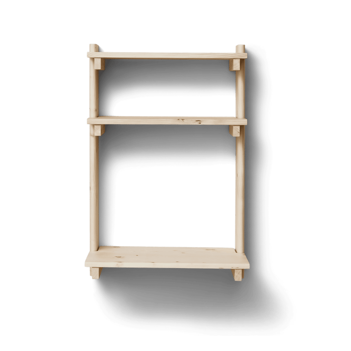 Estantería Beam de pared con escritorio - Pino - Form & Refine