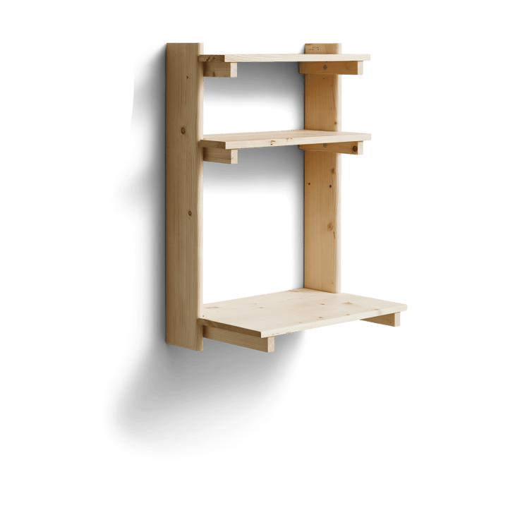 Estantería Beam de pared con escritorio, Pino Form & Refine