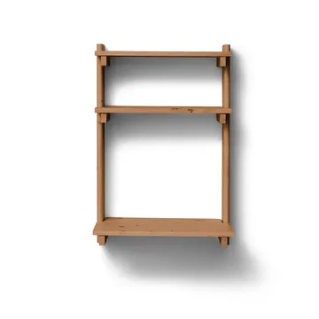 Estantería con escritorio Beam Office Shelf - Deep brown pine, 60x90,5x40 cm - Form & Refine