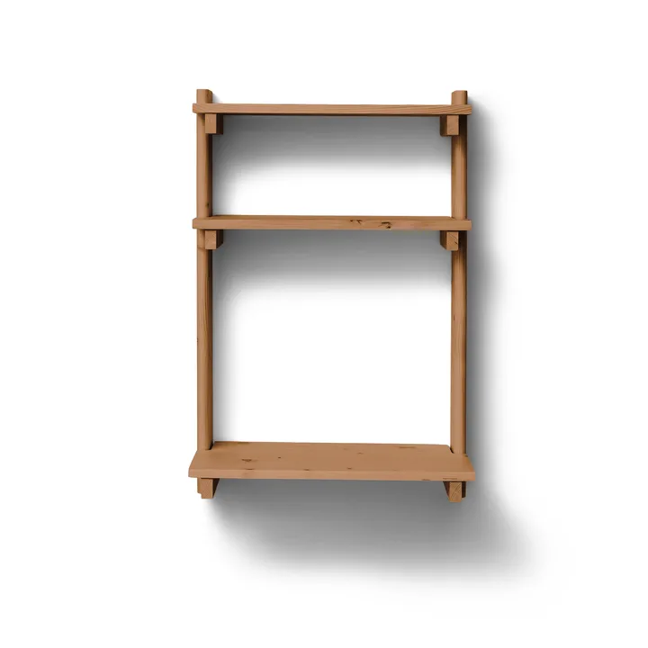 Estantería con escritorio Beam Office Shelf - Deep brown pine, 60x90,5x40 cm - Form & Refine