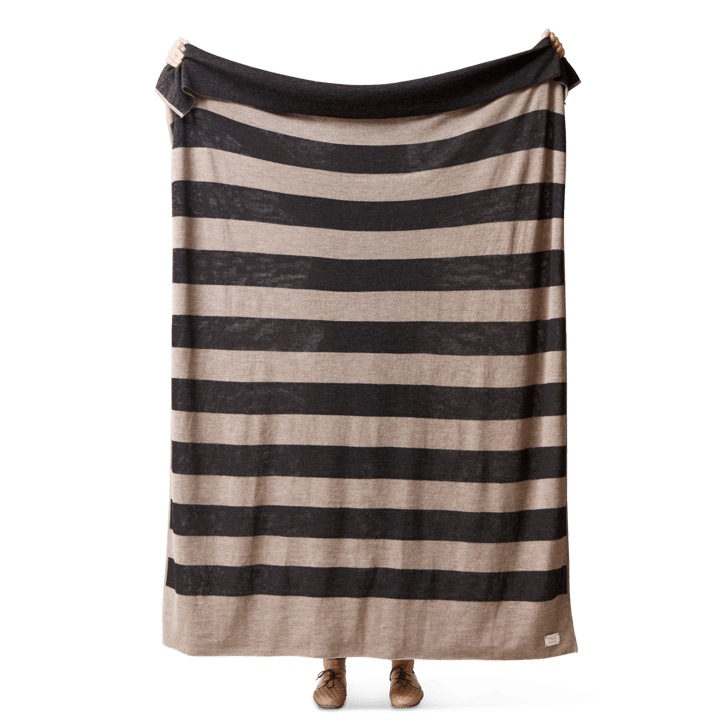 Manta Aymara 130x190 cm, Ribbon Beige-black Form & Refine