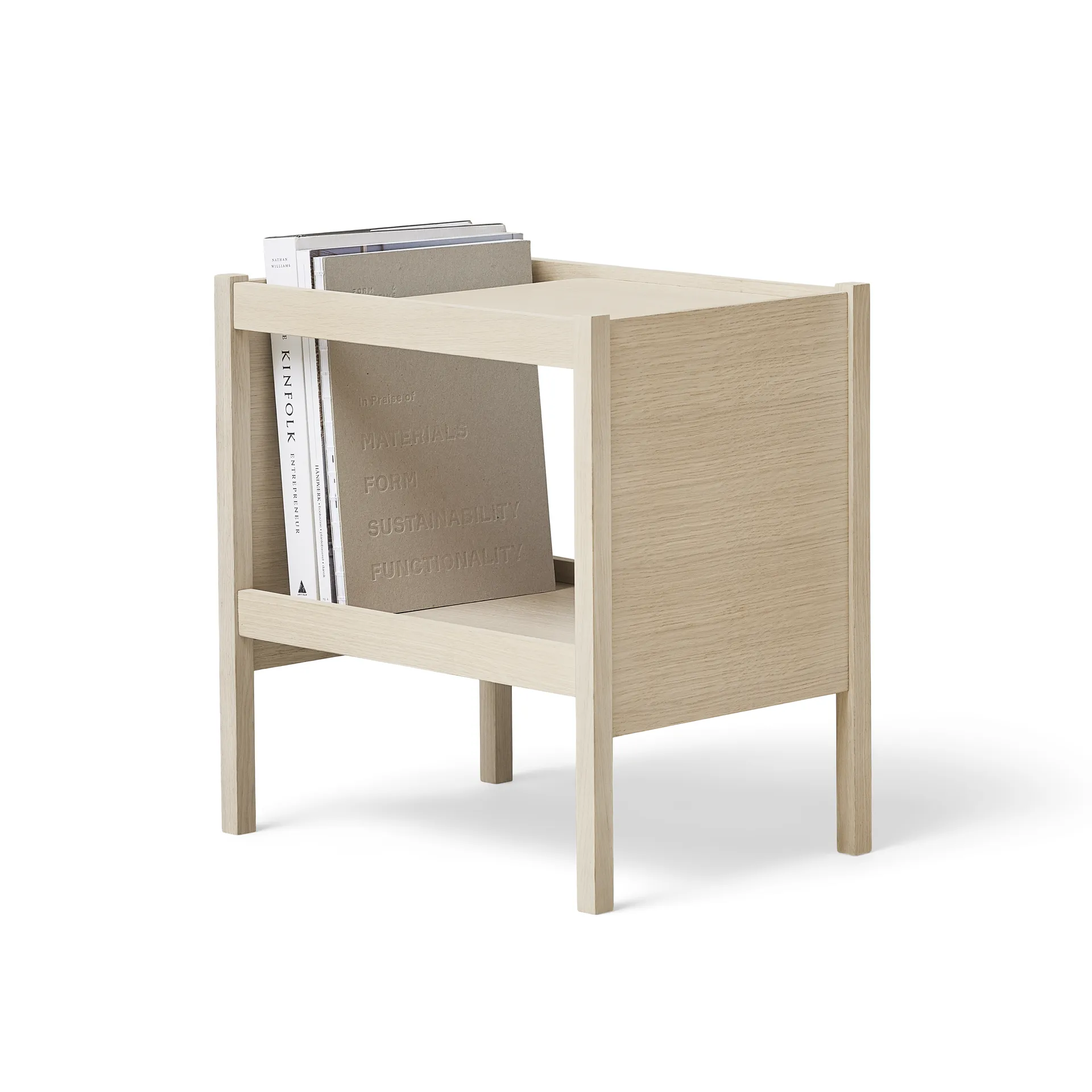 Mesa auxiliar Journal 29x43 cm, Roble blanco Form & Refine
