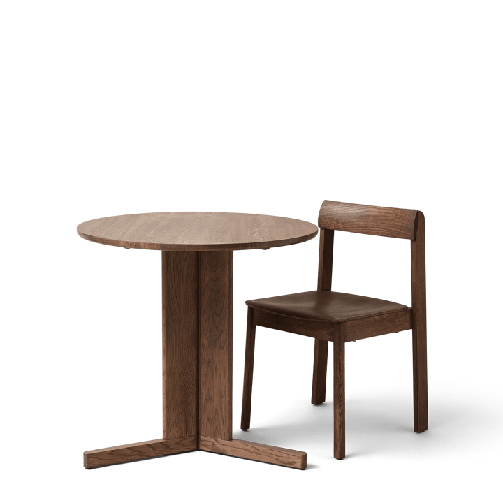 Mesa Trefoil Ø75 cm, Roble ahumado Form & Refine