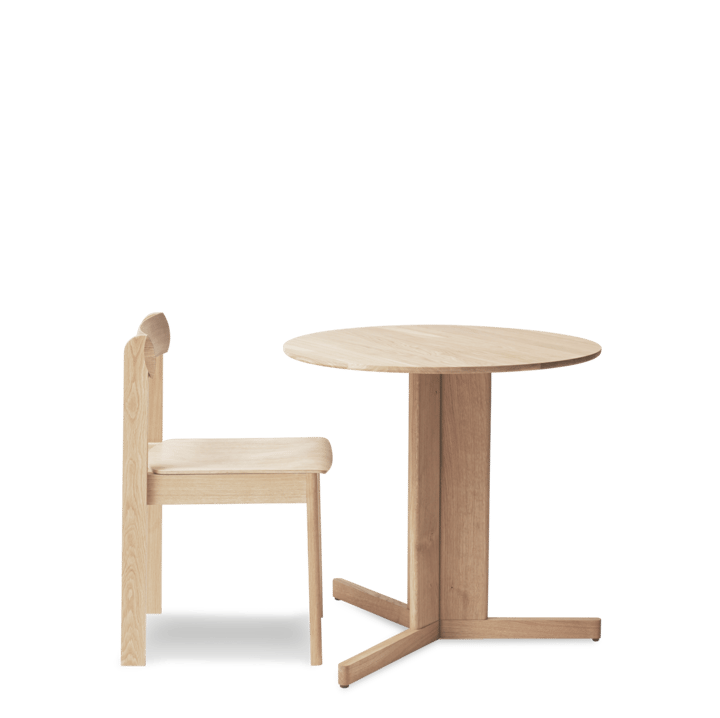 Mesa Trefoil Ø75 cm, Roble blanco Form & Refine