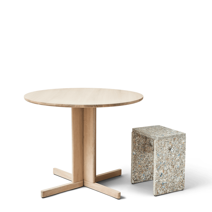 Mesa Trefoil Ø90 cm, Roble blanco Form & Refine