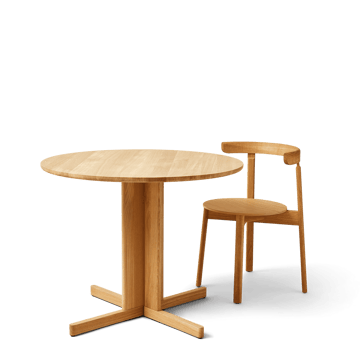 Mesa Trefoil Ø90 cm - Roble - Form & Refine
