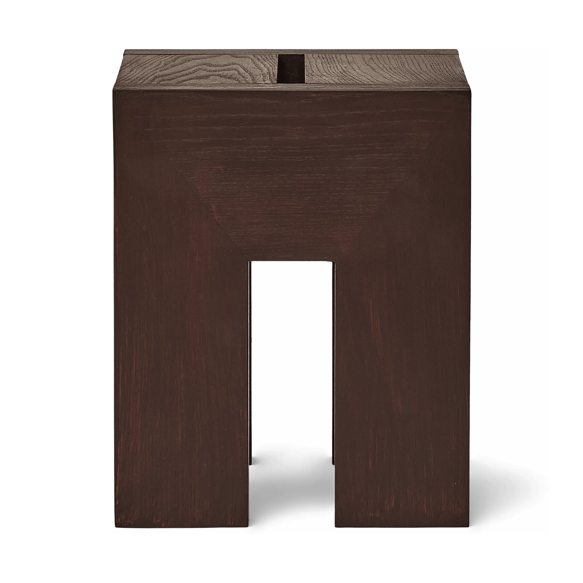 Monolith mesa auxiliar, Fresno marrón oscuro, 29x29x36 cm Form & Refine