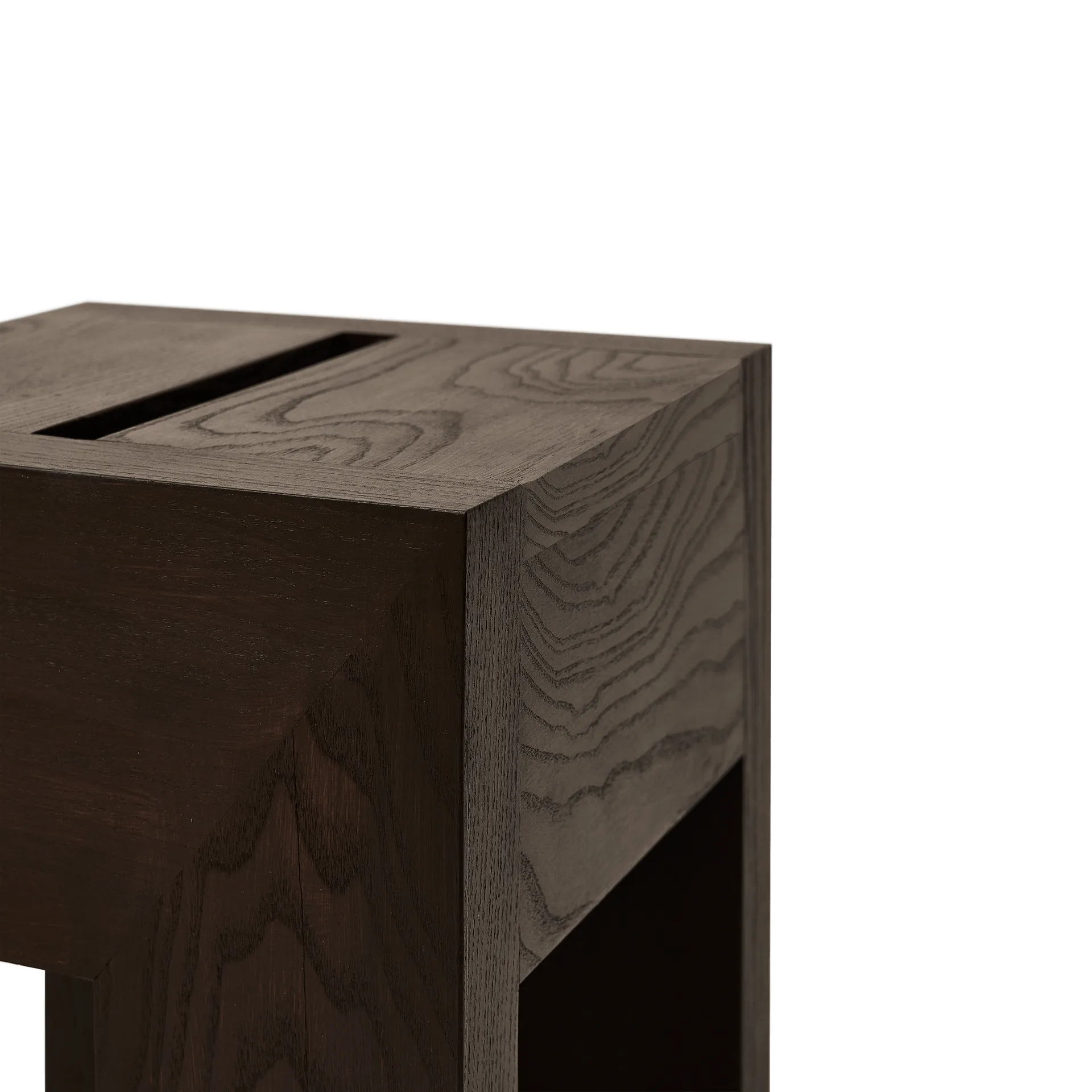 Monolith mesa auxiliar, Fresno marrón oscuro, 29x29x36 cm Form & Refine