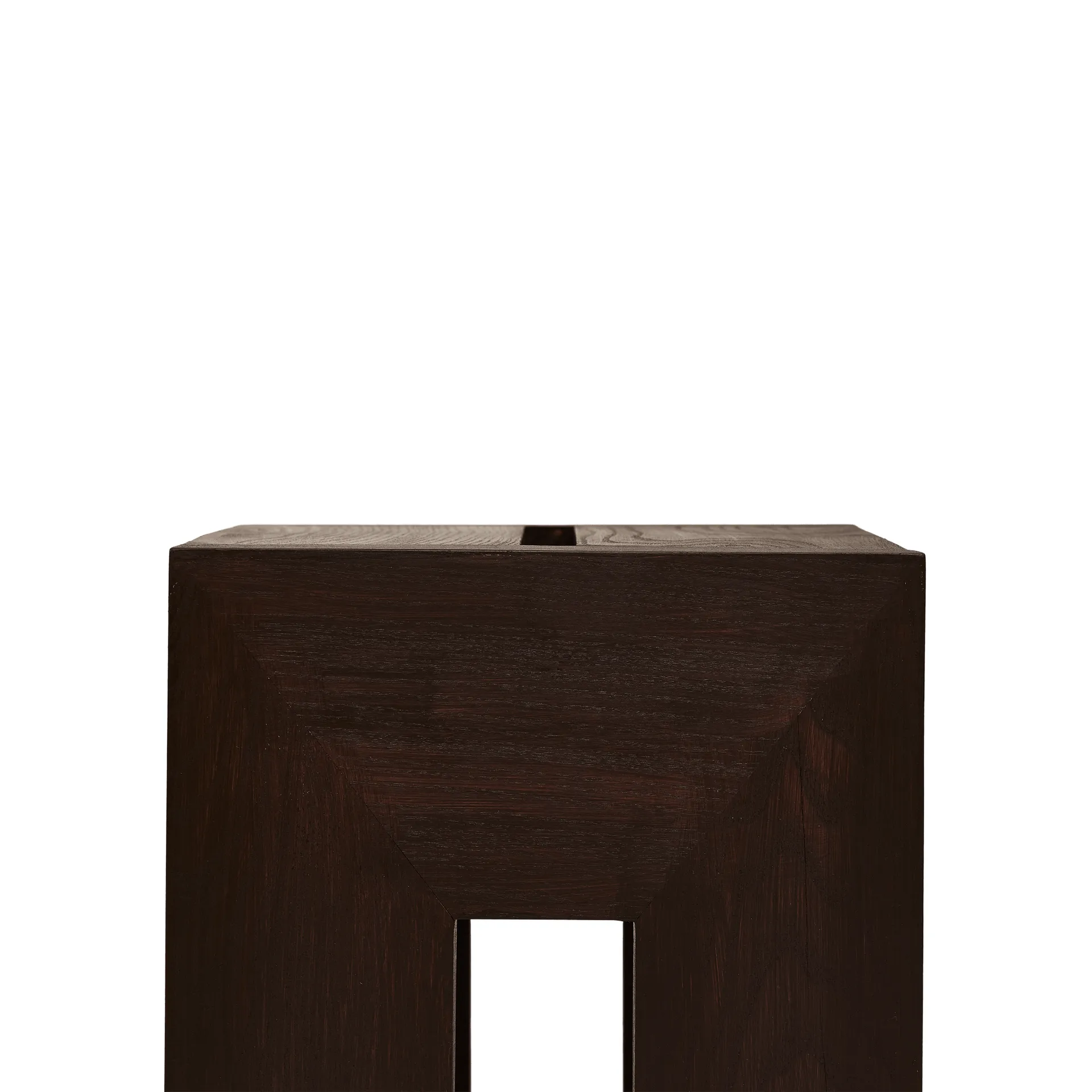 Monolith mesa auxiliar, Fresno marrón oscuro, 29x29x36 cm Form & Refine