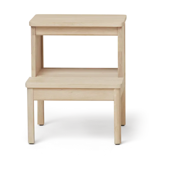 Taburete escalera redondo A line, Roble blanco, Ø38x47,5 cm Form & Refine