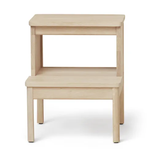 Taburete escalera redondo A line - Roble blanco, Ø38x47,5 cm - Form & Refine