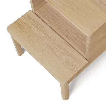 Taburete escalera redondo A line - Roble blanco, Ø38x47,5 cm - Form & Refine