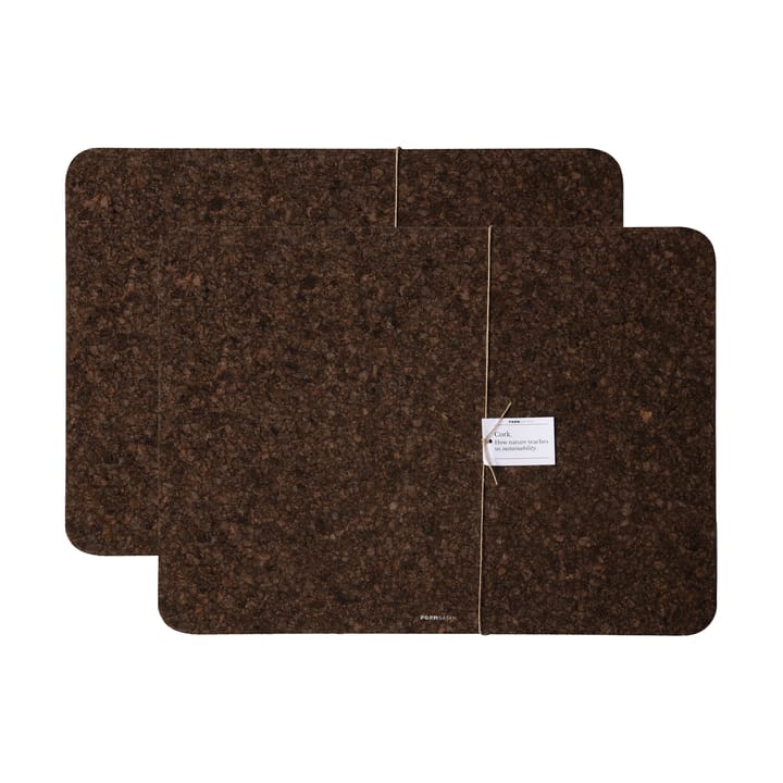 2 Manteles individuales Cork 30x40 cm - Smoked - Formgatan