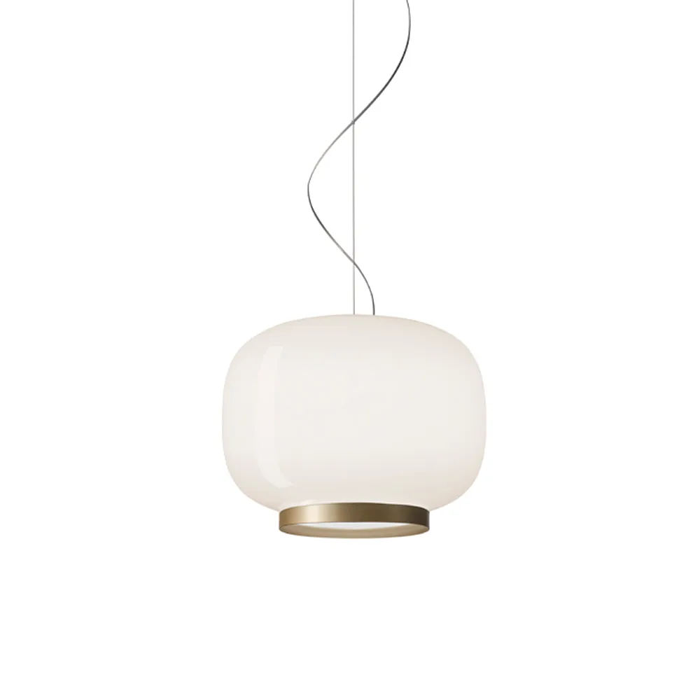 Lámpara colgante Chouchin 1 Reverse, Blanco/dorado Foscarini