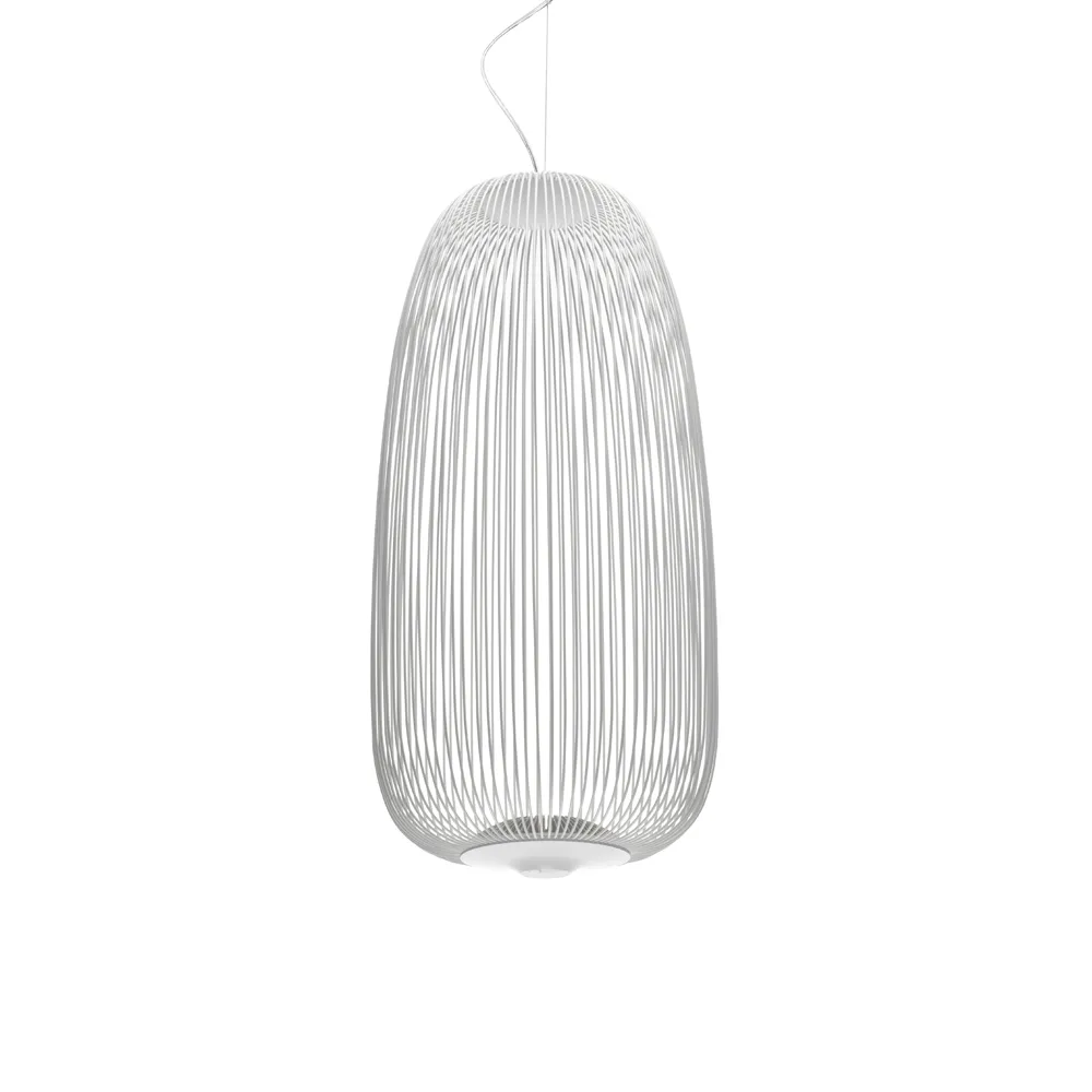 Lámpara colgante Spokes 1, Blanco Foscarini