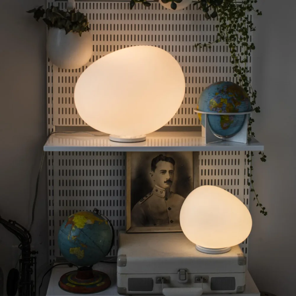 Lámpara de mesa Gregg grande , Blanco Foscarini