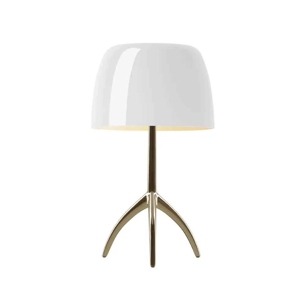 Lámpara de mesa regulable Lumiere Grande , Blanco, champán Foscarini