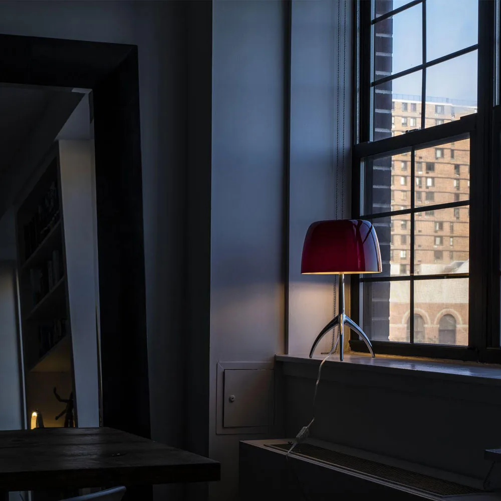 Lámpara de mesa regulable Lumiere Grande , Blanco, champán Foscarini