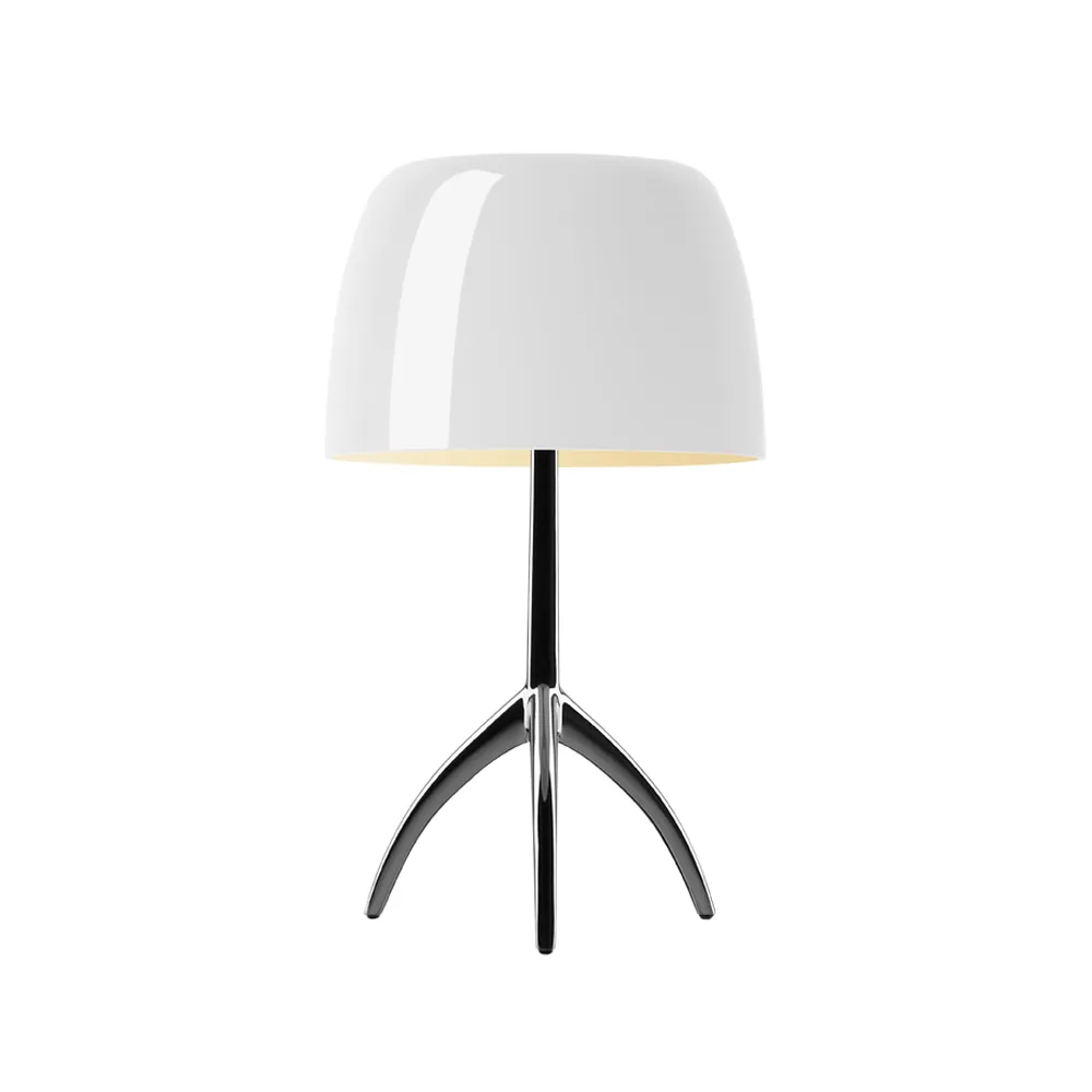 Lámpara de mesa regulable Lumiere Grande , Blanco, negro comado Foscarini