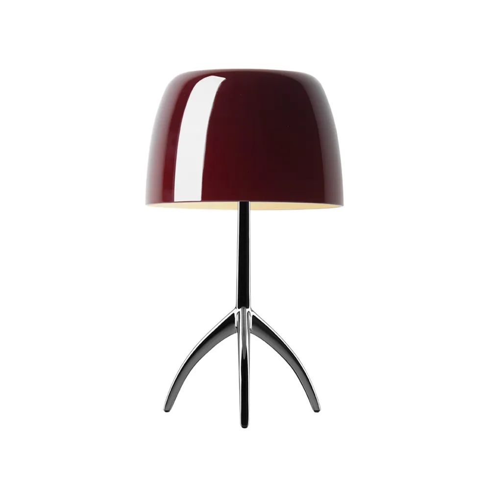Lámpara de mesa regulable Lumiere Grande , Rojo cereza, negro comado Foscarini