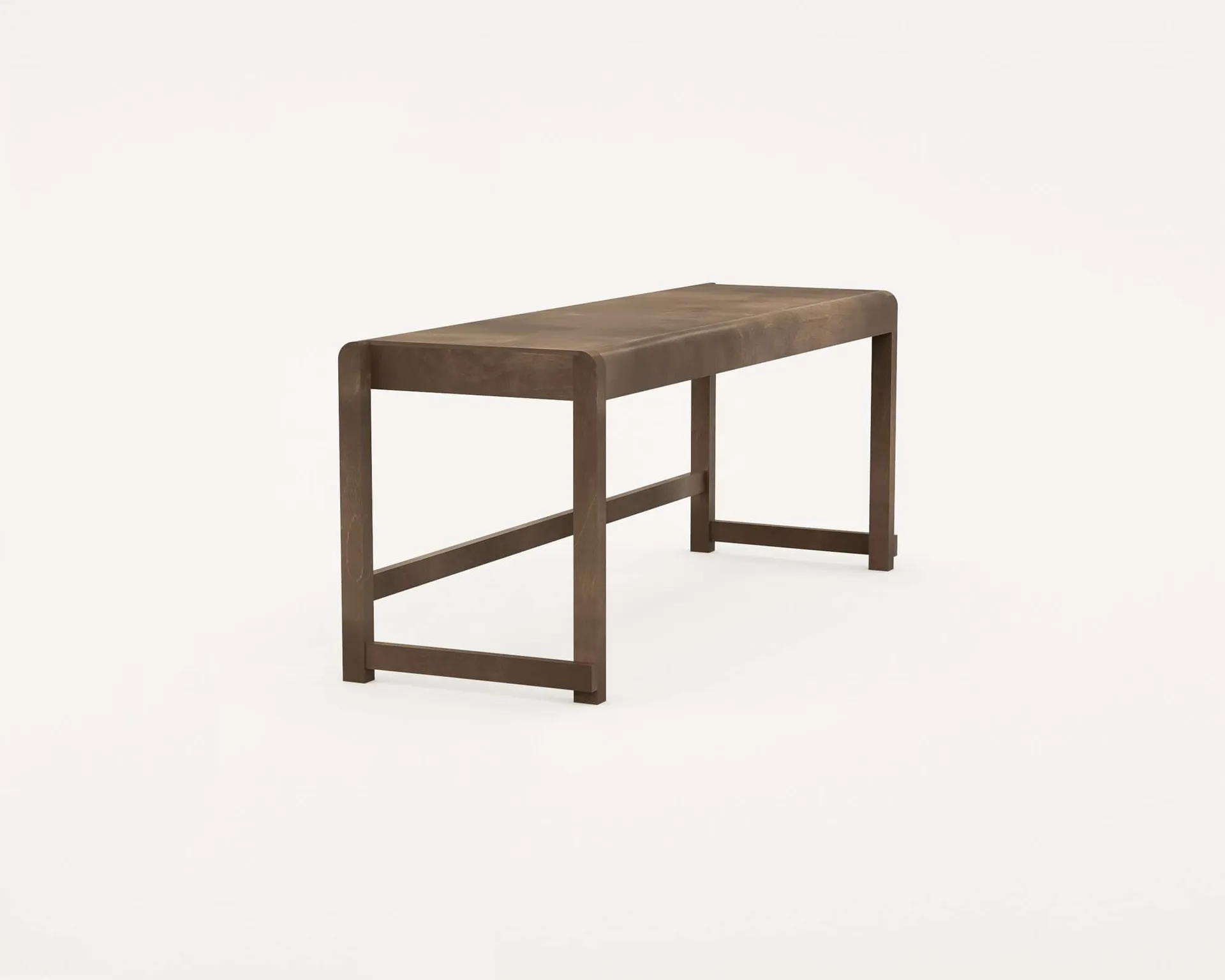 Banco Bench 01, Abedul marrón oscuro, 114,6x37x46 cm FRAMA