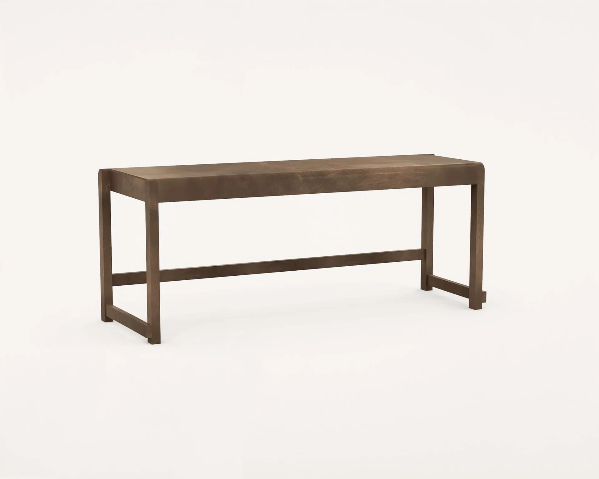 Banco Bench 01, Abedul marrón oscuro, 114,6x37x46 cm FRAMA
