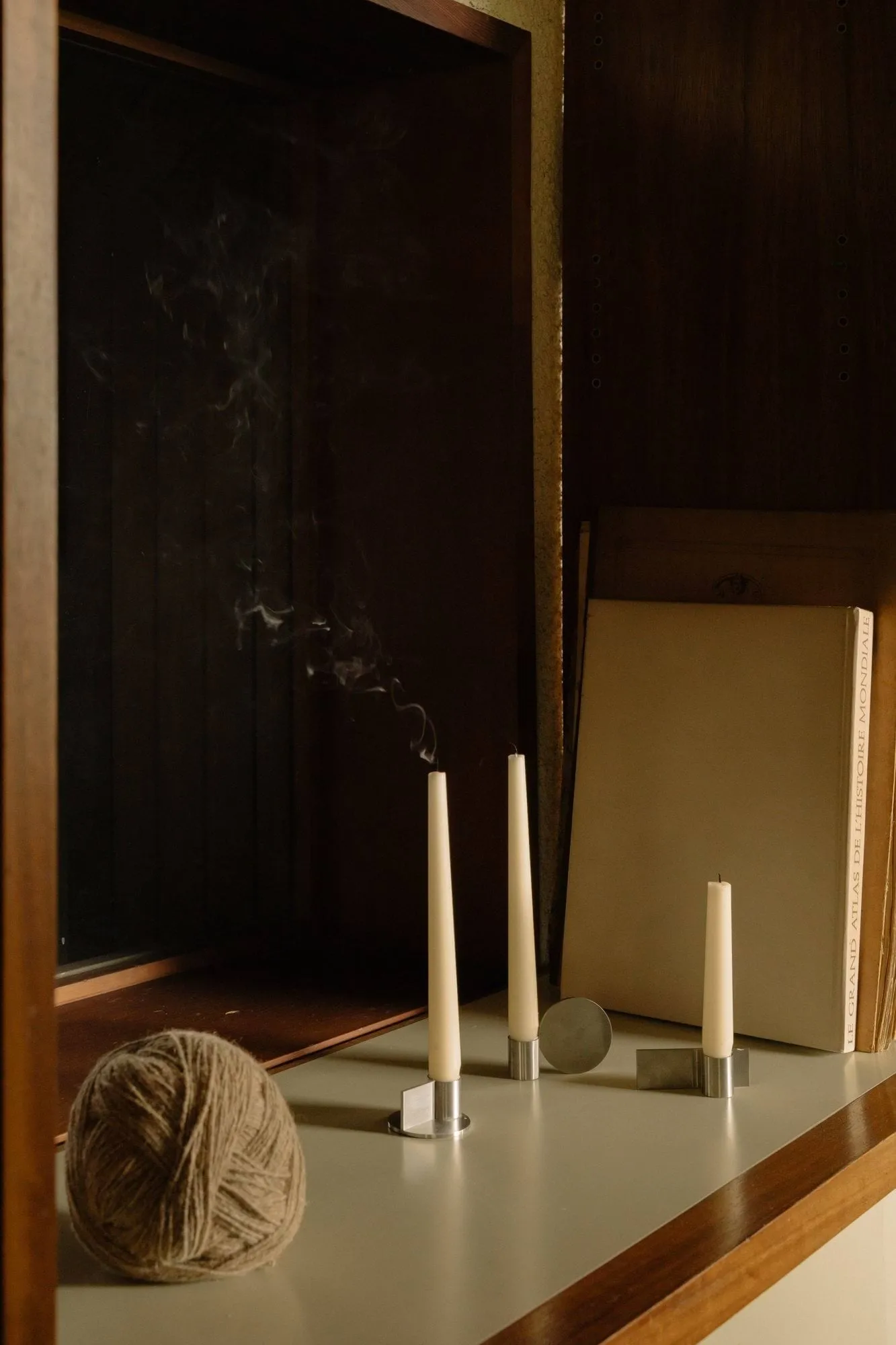 Candelabro Fundament, Form 3, acero inoxidable, 2,5x8,5x6 cm FRAMA