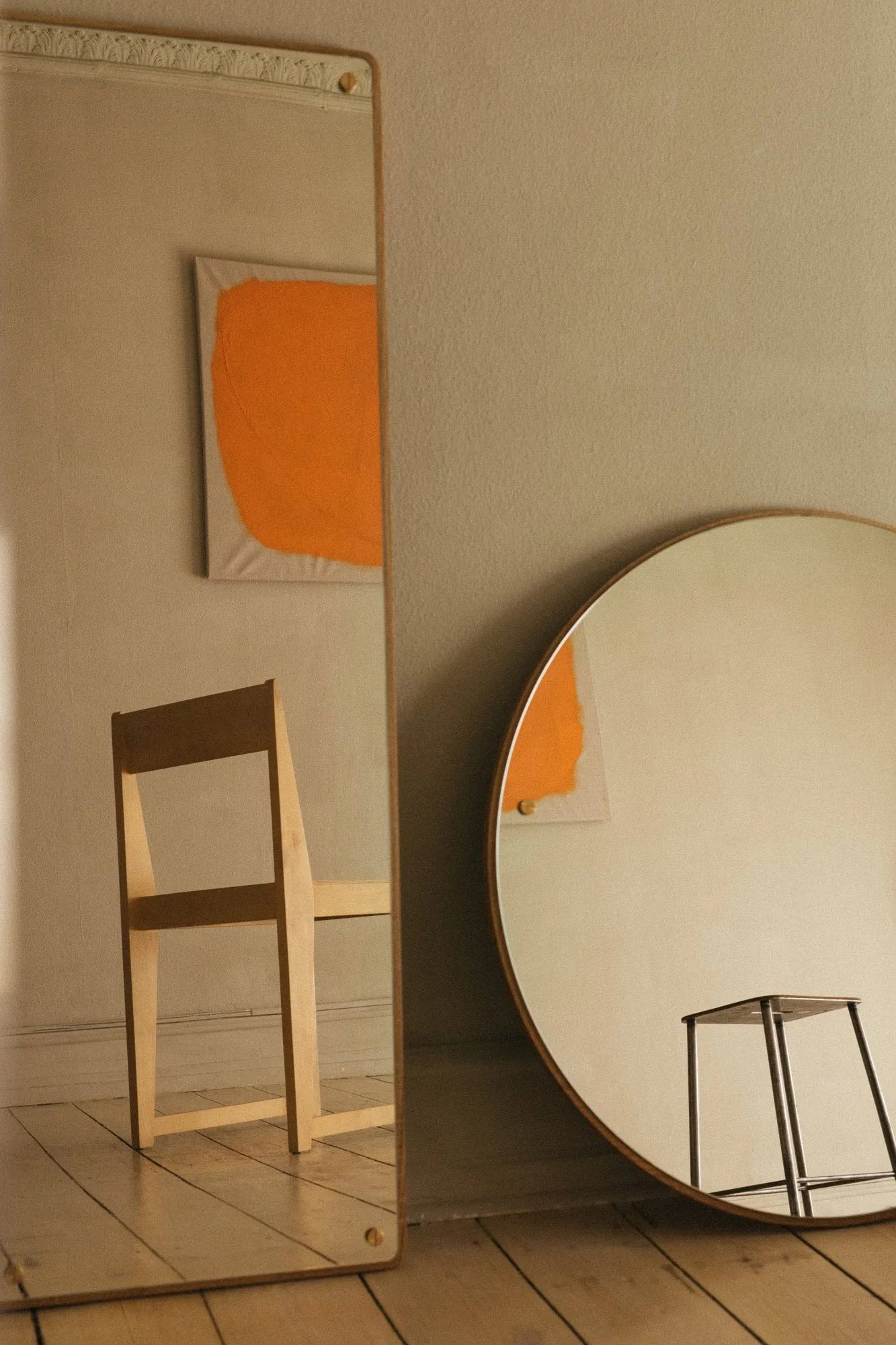 Espejo CM Circle, Roble, large, Ø70 cm FRAMA