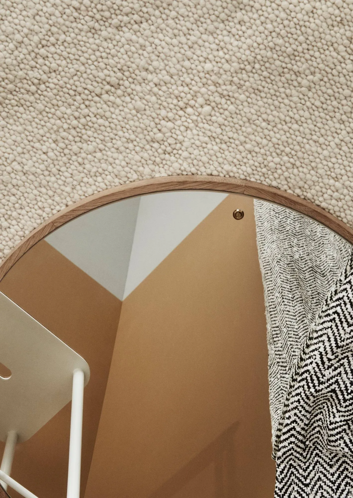 Espejo CM Circle, Roble, medium, Ø60 cm FRAMA