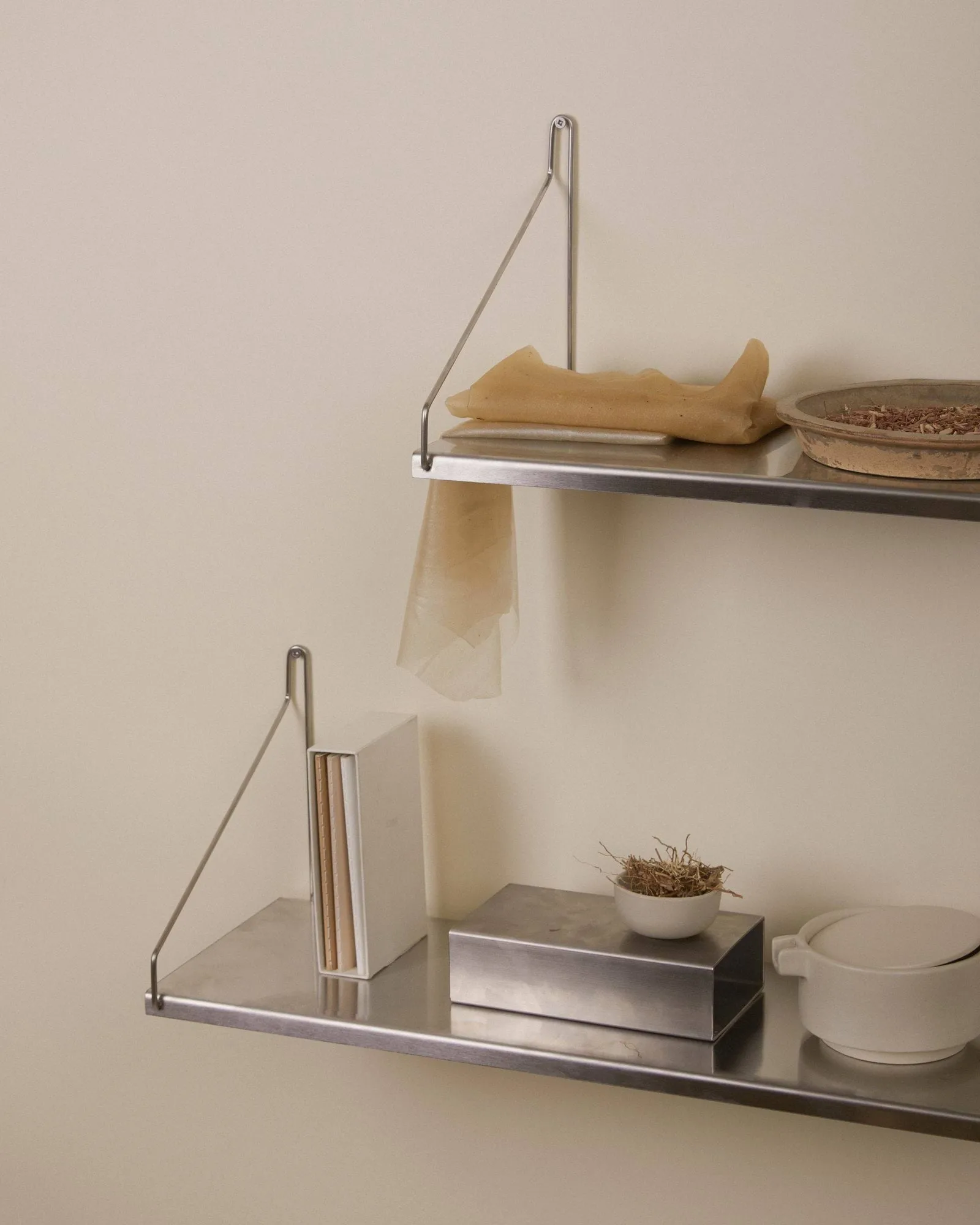Estante de pared Single Shelf, Acero inoxidable, 40x20 cm FRAMA