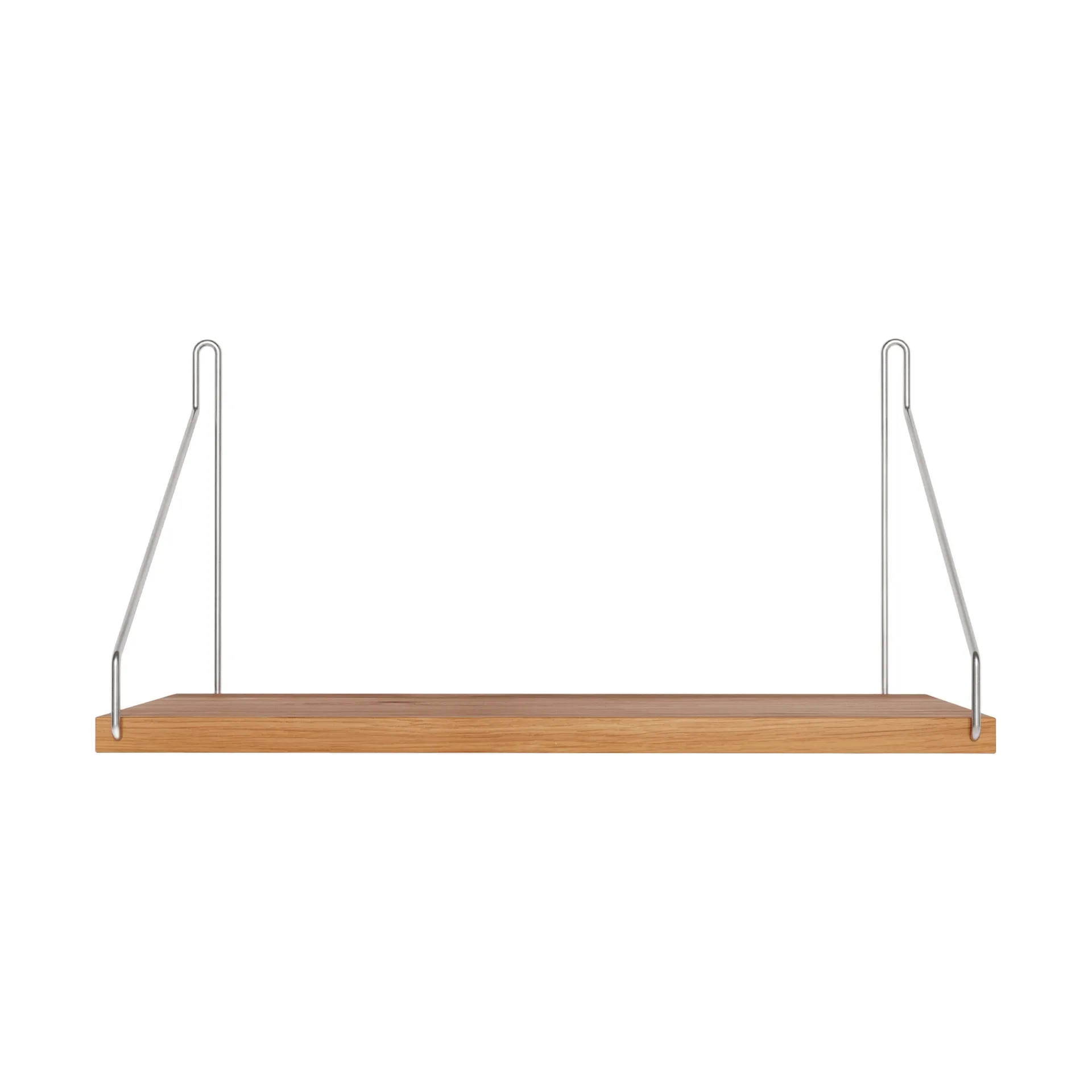 Estante de pared Single Shelf, Roble-acero inoxidable, 40x20 cm FRAMA