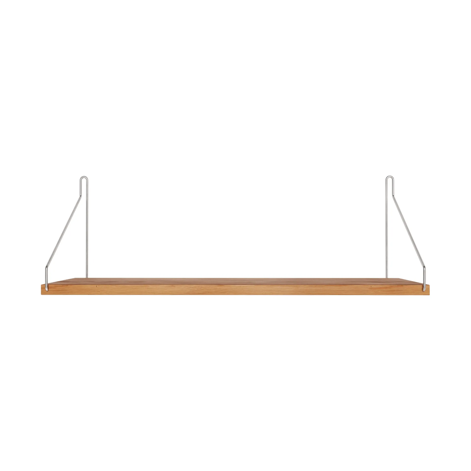 Estante de pared Single Shelf, Roble-acero inoxidable, 60x20 cm FRAMA