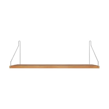 Estante de pared Single Shelf - Roble-acero inoxidable, 60x20 cm - FRAMA