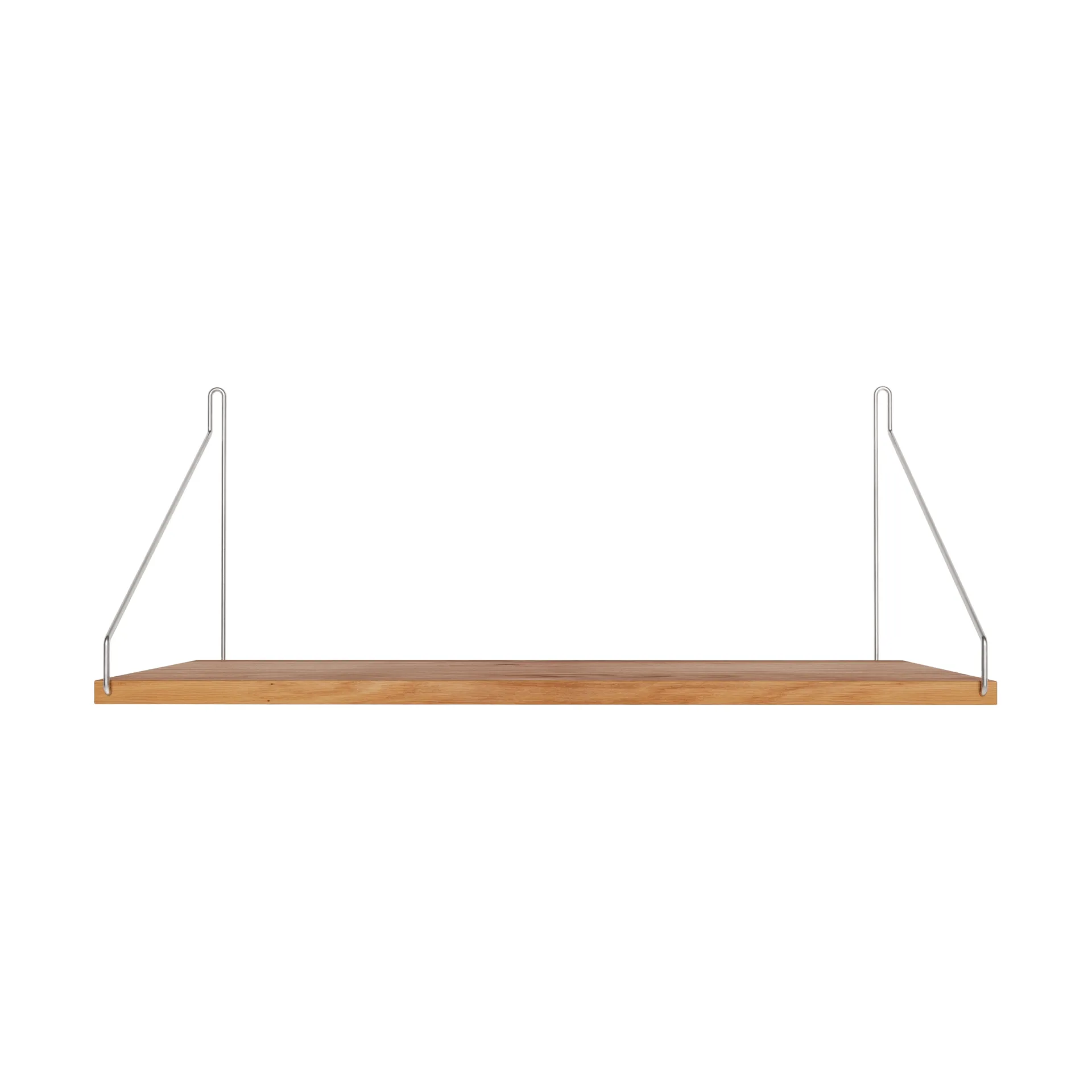 Estante de pared Single Shelf, Roble-acero inoxidable, 60x27 cm FRAMA