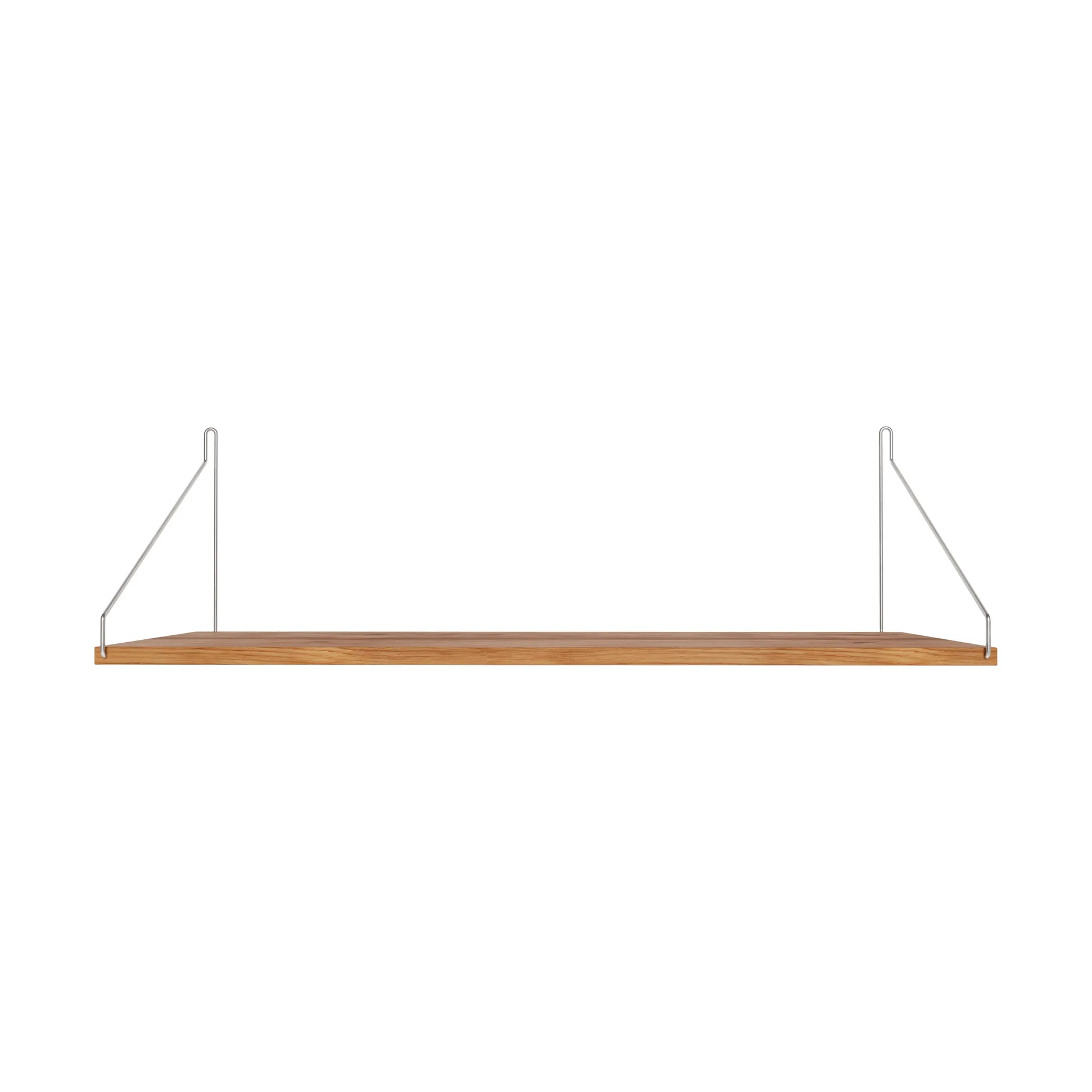 Estante de pared Single Shelf, Roble-acero inoxidable, 80x27 cm FRAMA