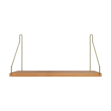 Estante de pared Single Shelf - Roble-latón, 40x20 cm - FRAMA