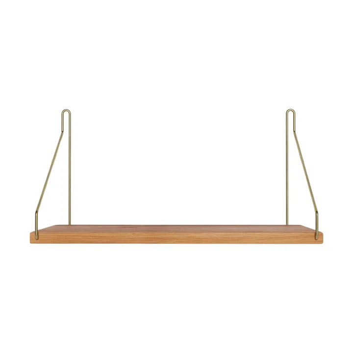 Estante de pared Single Shelf - Roble-latón, 40x20 cm - FRAMA