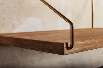 Estante de pared Single Shelf - Roble-latón, 40x20 cm - FRAMA