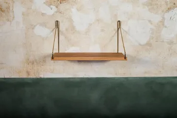 Estante de pared Single Shelf - Roble-latón, 40x20 cm - FRAMA