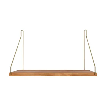 Estante de pared Single Shelf - Roble-latón, 40x27 cm - FRAMA