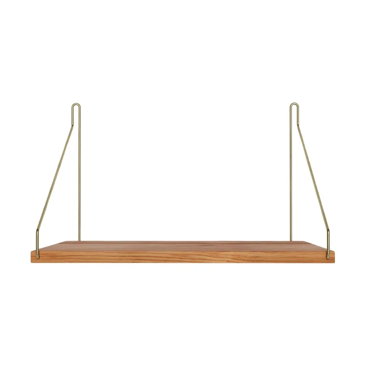 Estante de pared Single Shelf - Roble-latón, 40x27 cm - FRAMA