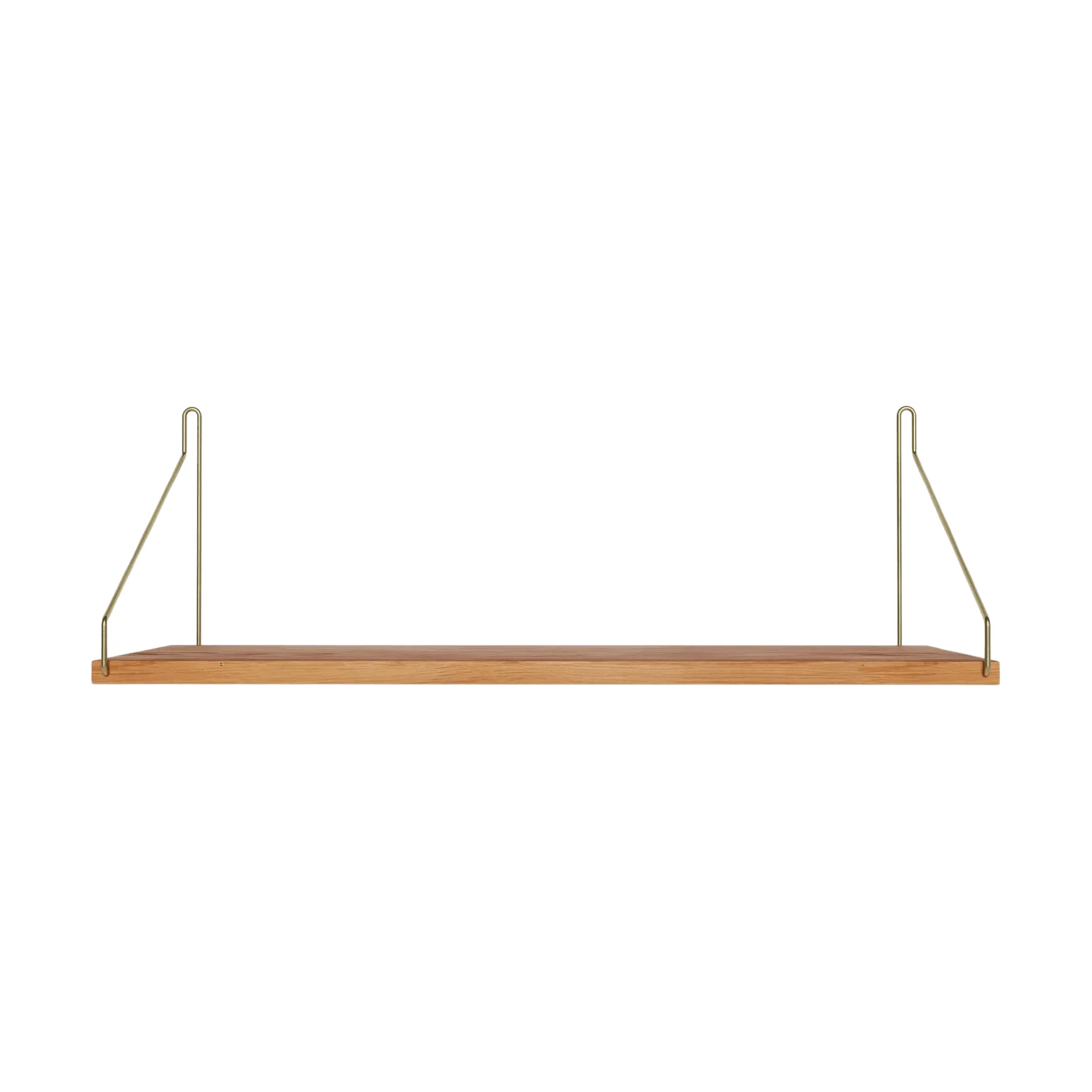 Estante de pared Single Shelf, Roble-latón, 60x20 cm FRAMA