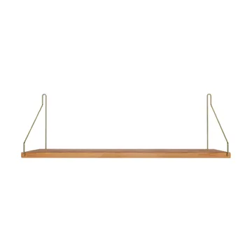Estante de pared Single Shelf - Roble-latón, 60x20 cm - FRAMA